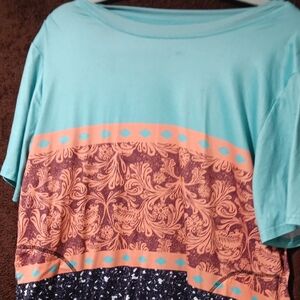 Women's Multicolor Patterned Top